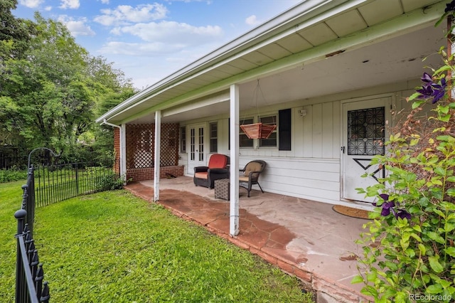3201 S Albion St, Denver, CO 80222 - view of patio / terrace featuring french doors