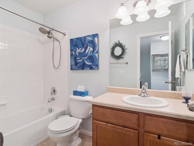 3662 S Perth Cir Unit 104, Aurora, CO 80013 - full bath featuring vanity, shower / bathtub combination, and tile patterned flooring