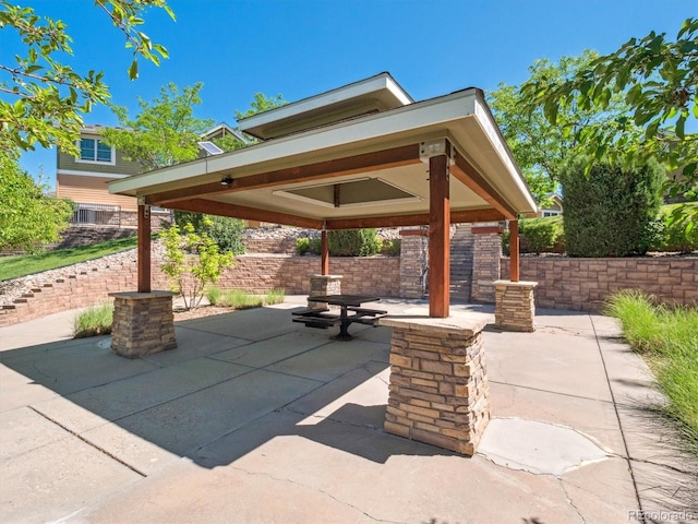3662 S Perth Cir Unit 104, Aurora, CO 80013 - view of patio featuring a gazebo