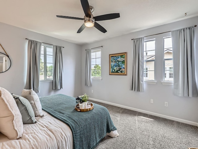 6065 Wadsworth Blvd Unit A, Arvada, CO 80003 - bedroom with baseboards, carpet flooring, and ceiling fan