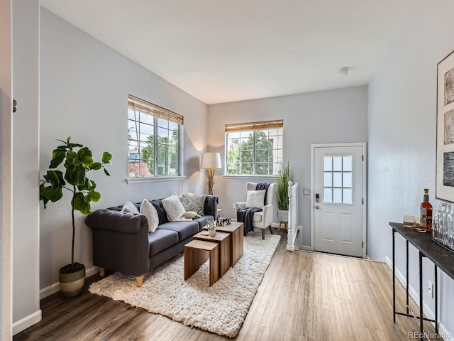 6065 Wadsworth Blvd Unit A, Arvada, CO 80003 - living area featuring wood finished floors and baseboards