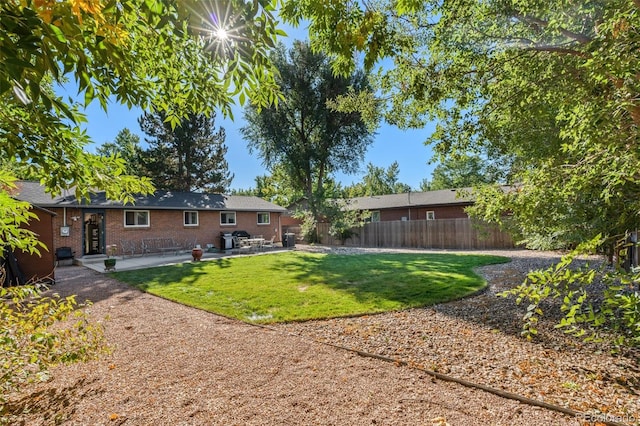 view of yard featuring a patio area