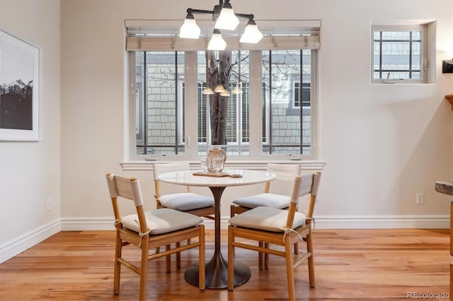 dining room featuring light hardwood / wood-style flooring