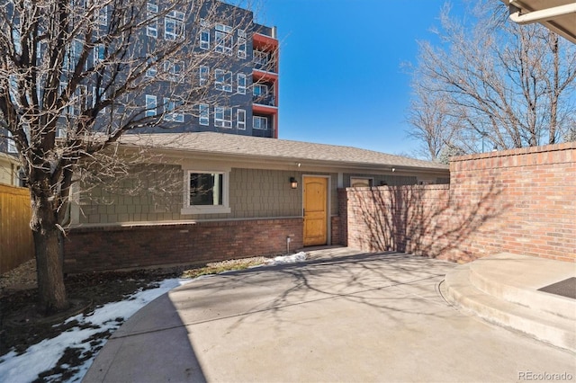 exterior space with a patio