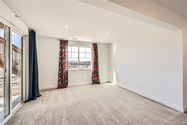 view of carpeted empty room