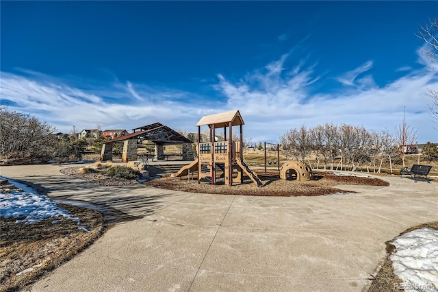 view of jungle gym