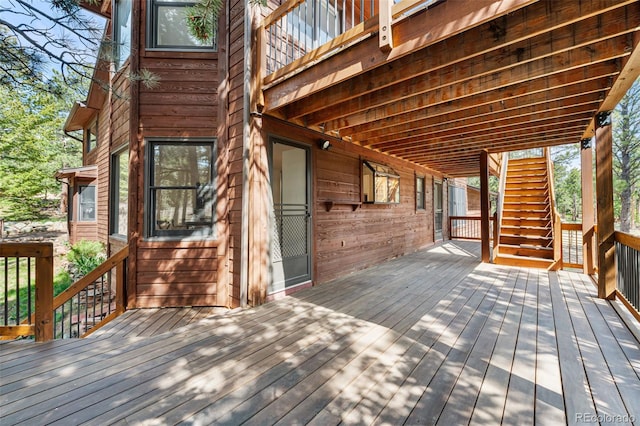 133 Mine Ln, Boulder, CO 80302 - wooden deck featuring stairs