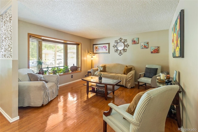 2876 S Wolff St, Denver, CO 80236 - living area with a textured ceiling and light wood-style floors