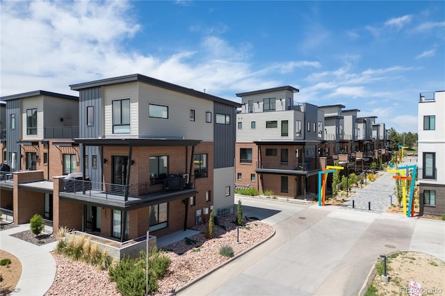 view of property with a residential view