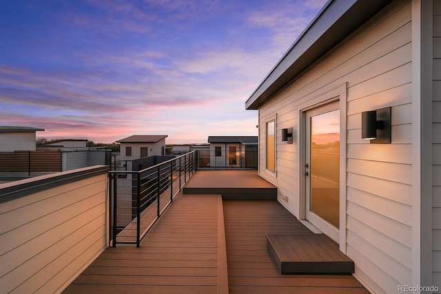 view of deck at dusk