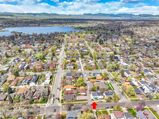 2327 Lowell Blvd, Denver, CO 80211 - aerial view with a water and mountain view and a residential view