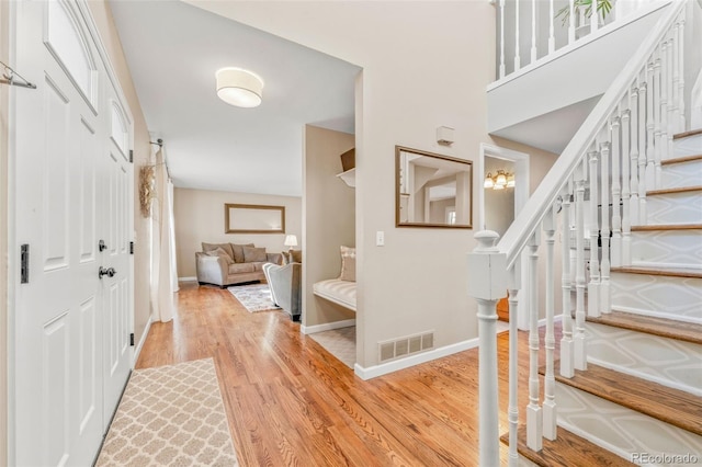 entryway featuring light hardwood / wood-style flooring