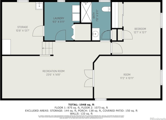 5502 E Center Ave, Denver, CO 80246 - view of home floor plan