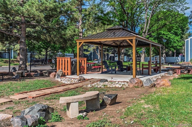 7275 S Gaylord St Unit I09, Littleton, CO 80122 - view of yard with a gazebo and a patio