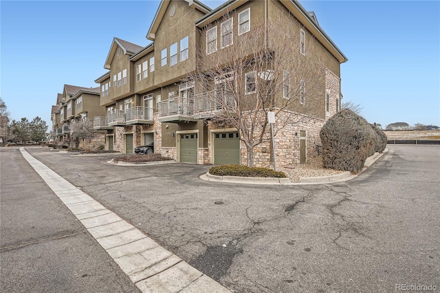 view of property featuring a garage