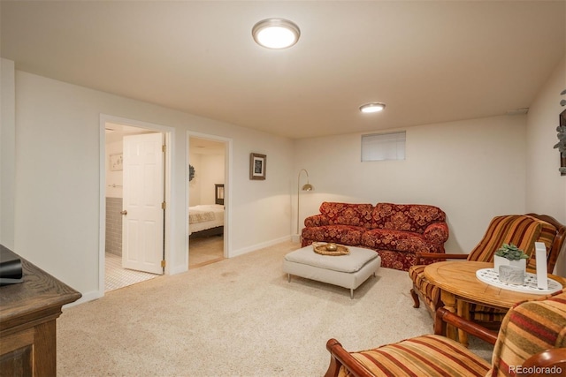 view of carpeted living room