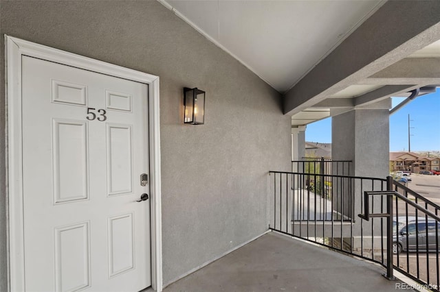 view of doorway to property