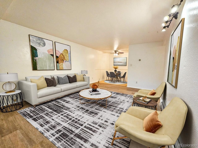 living room featuring wood finished floors