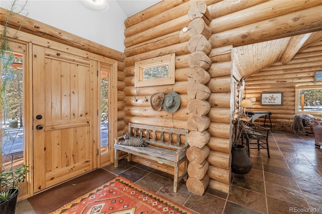 entrance foyer with a wealth of natural light and high vaulted ceiling