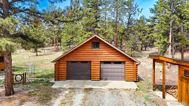 209 Haystack Rd, Hartsel, CO 80449 - detached garage featuring dirt driveway