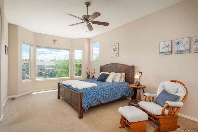 2105 Baguette Dr, Castle Rock, CO 80108 - bedroom featuring light carpet and ceiling fan