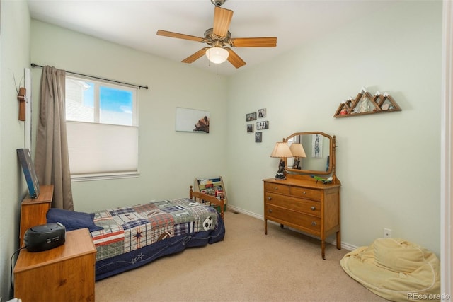 2105 Baguette Dr, Castle Rock, CO 80108 - carpeted bedroom with a ceiling fan and baseboards