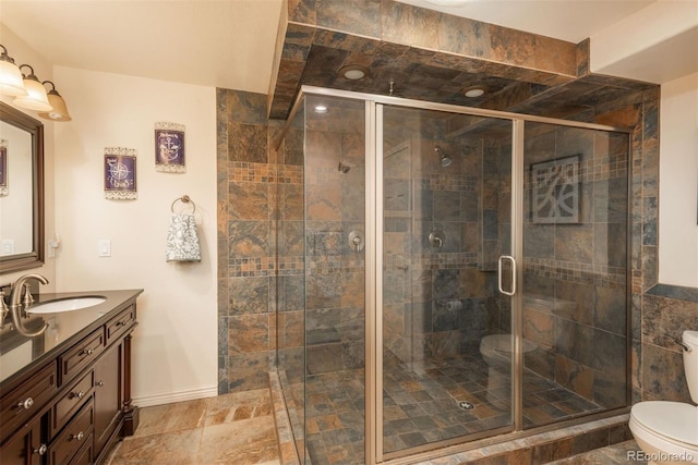 2105 Baguette Dr, Castle Rock, CO 80108 - bathroom featuring vanity and a stall shower