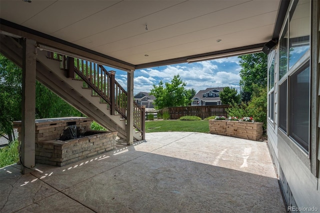 2105 Baguette Dr, Castle Rock, CO 80108 - view of patio / terrace with stairs
