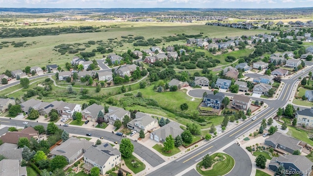 2105 Baguette Dr, Castle Rock, CO 80108 - aerial overview of property's location with nearby suburban area