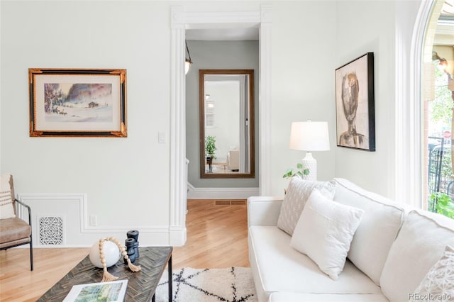3147 Vallejo St, Denver, CO 80211 - living room featuring light wood-type flooring and baseboards