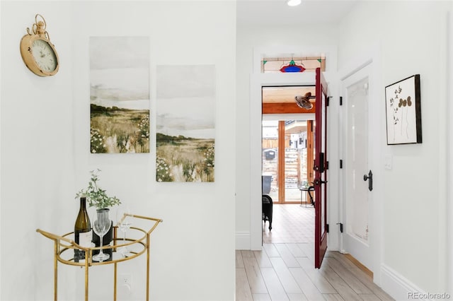 3147 Vallejo St, Denver, CO 80211 - corridor with baseboards and recessed lighting