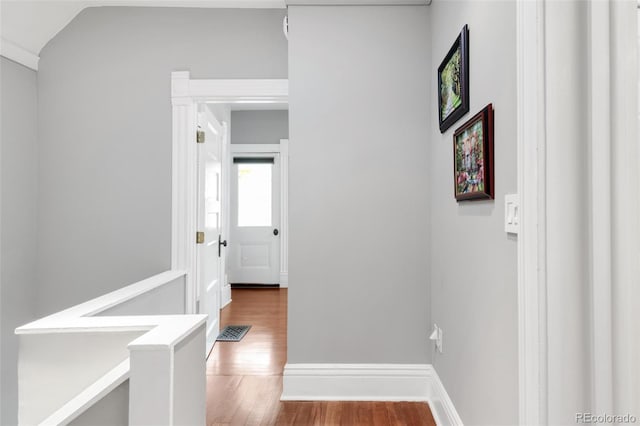 3147 Vallejo St, Denver, CO 80211 - hall featuring wood finished floors and baseboards