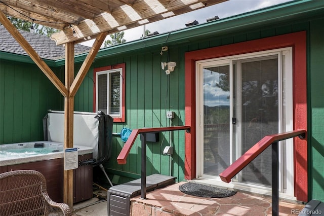 517 Crystal Peak Rd, Florissant, CO 80816 - wooden deck with a hot tub