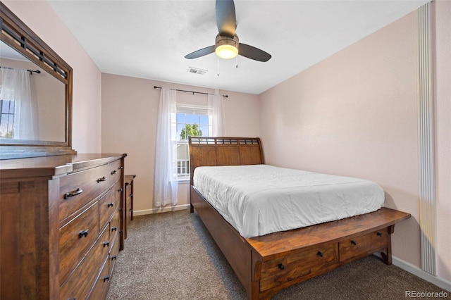 1522 Chimney Peak Dr, Castle Rock, CO 80109 - carpeted bedroom with baseboards and a ceiling fan
