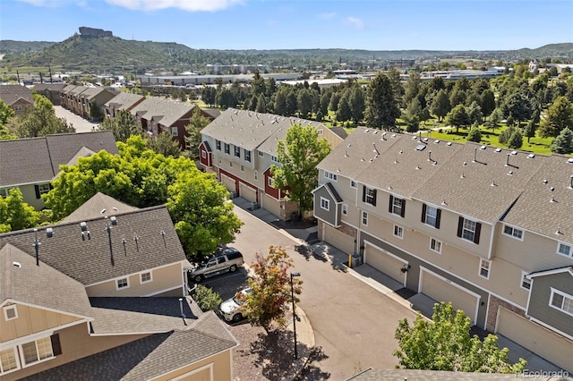 1522 Chimney Peak Dr, Castle Rock, CO 80109 - aerial view of residential area featuring a mountain backdrop