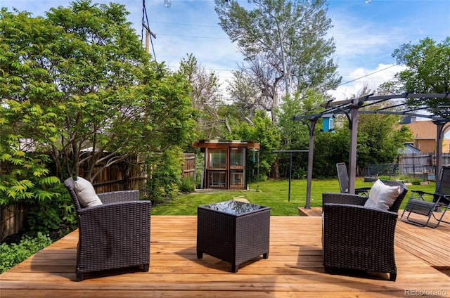 2438 W 24th Street Rd, Greeley, CO 80634 - wooden terrace with a pergola