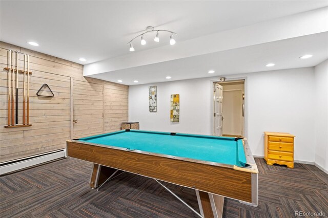107 N Harris St Unit 102, Breckenridge, CO 80424 - game room with carpet floors, recessed lighting, billiards, and baseboards