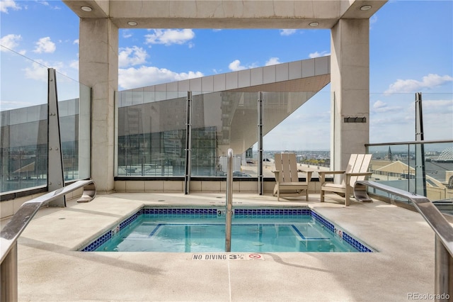 view of pool with a patio