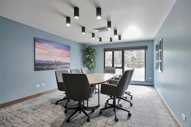 3131 E Alameda Ave Unit 704, Denver, CO 80209 - office area featuring baseboards and carpet flooring