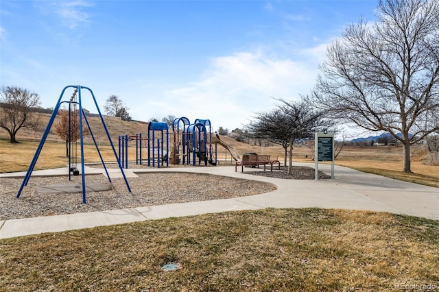 view of community jungle gym