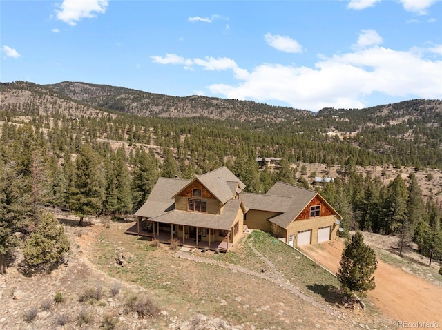 582 Buddy Rd, Bailey, CO 80421 - aerial view with a mountain view and a forest view