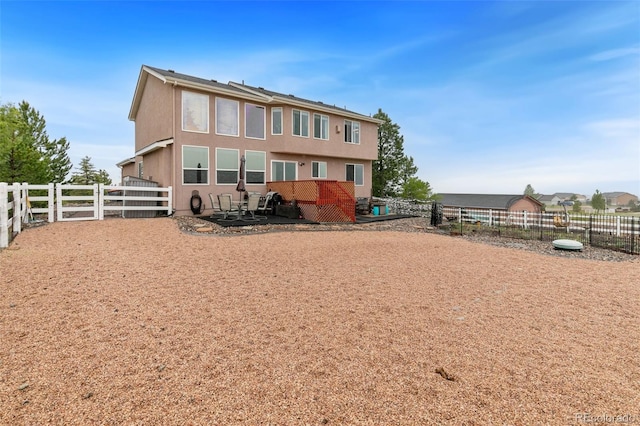 11960 Conestoga Trl, Elbert, CO 80106 - rear view of house with stucco siding