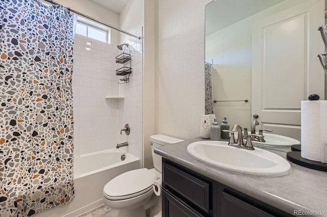 10991 Xanadu St, Commerce City, CO 80022 - bathroom featuring vanity and shower / bathtub combination with curtain