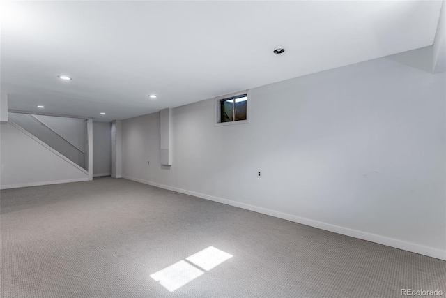 10851 E Iliff Pl, Aurora, CO 80014 - finished basement featuring carpet floors and recessed lighting