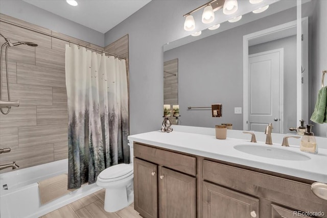 23913 E Swallow Cir, Aurora, CO 80016 - full bathroom featuring vanity and shower / bathtub combination with curtain