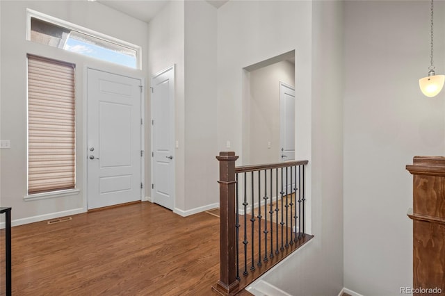 entryway featuring hardwood / wood-style floors