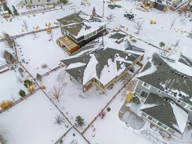 view of snowy aerial view