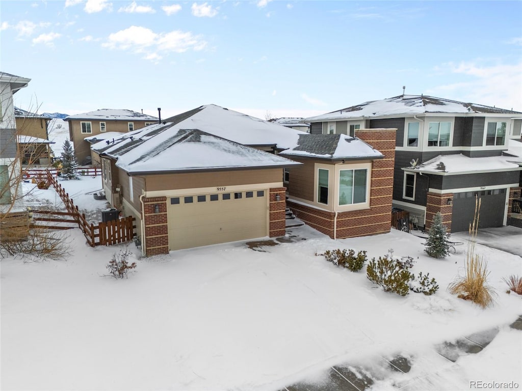 view of front of home featuring a garage