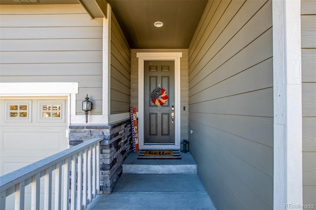 view of doorway to property