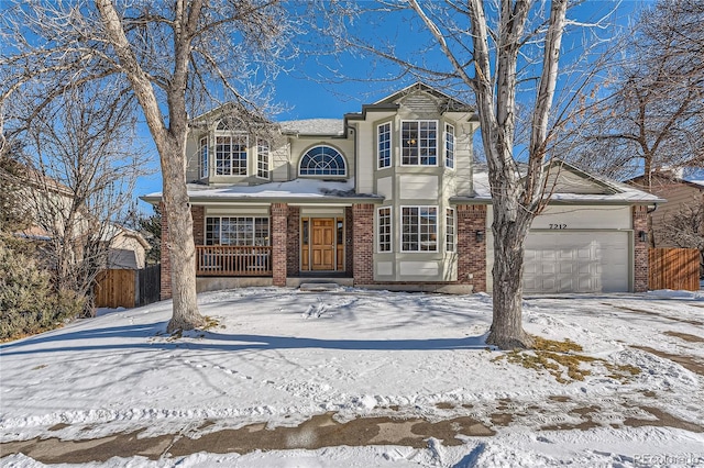 front of property featuring a garage